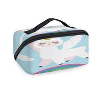 Make-up-Tasche mit Regenbogen-Einhorn, für Damen, Herren, Mädchen, Jungen, Lama, Kulturbeutel, tragbar, Kosmetik, Toilettenartikel, Organizer, Duschtasche