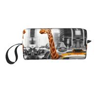 Make-up-Tasche, Motiv: Giraffe in New York, langlebige Kosmetiktasche, Make-up, Reisetasche, wichtige Geschenke für Damen und Herren, weiß, Einheitsgröße