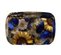 Make-up-Tasche, Reise-Kosmetiktasche für Damen, große Kapazität, Make-up-Organizer, breite Öffnung, Geldbörse, Toilettenartikel, Zubehör, Pinsel, Seestern, Muschel, Strand, Mehrfarbig 15, Eine Größe