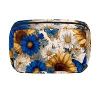 Make-up-Tasche, Reise-Kosmetiktasche für Damen, große Kapazität, Make-up-Organizer, breite Öffnung, Geldbörse, Toilettenartikel, Zubehör, Pinsel, Seestern, Muschel, Strand, Mehrfarbig 13, Eine Größe