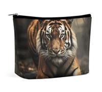 Make-up-Tasche, tragbare Kosmetiktasche, große Kapazität, Reise-Make-up-Tasche, Aufbewahrungstasche, zwei kleine niedliche Kaninchen, bedruckt, Kulturbeutel, geeignet für Frauen und Mädchen, Wild