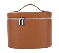 Makeup Bag, Women's PU Leather Makeup Organizer, Waterproof Zipper Pouches, Stylish Vanity Tote, Multi-Use Jewelry and Toiletry Storage for Beach Travel Train Car Bathroom Packing