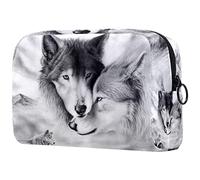 Makeup Tasche Tierischer Wolf Reise-Kulturbeutel Make-Up Organizer-Etui Mit Großem Fassungsvermögen