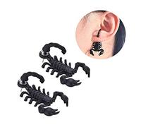 MAKFORT Halloween Skorpion Ohrringe Karneval Ohrstecker für Damen und Herren Schwarz 1 Paar