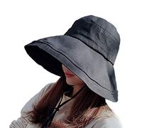 MAKFORT Sonnenhut Damen Weich Faltbarer Fischerhut Baumwolle Breite Krempe Gartenhut Strand uv Sommerhut Damen