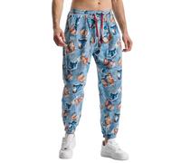 MakingDa Herren-Jogginghose aus Baumwolle mit elastischem Bund, Paisley bedruckter, Hippie-Stil Weite Beinhose, Lockere Passform, bequem für Strand, Spazierengehen, Laufen und Joggen-JK60-1-L