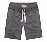 MakingDa Men's Summer Cotton Jogging Shorts Casual Sports Short Drawstring Stretch Elastic Waist with Pockets Bermuda Tennis DunkelGrau XL