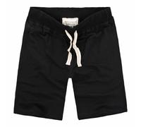 MakingDa Men's Summer Cotton Jogging Shorts Casual Sports Short Drawstring Stretch Elastic Waist with Pockets Bermuda Tennis Schwarz XL