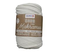 Makramee Cord 3 mm 250 g 63 m gewebt creme
