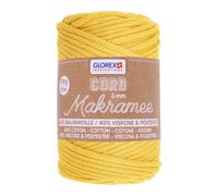 Makramee Cord 3 mm 250 g 63 m gewebt senfgelb