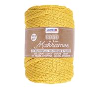 Makramee Cord 5 mm 500 g 85 m gewebt senfgelb