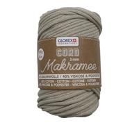 Glorex Makramee-Cord 3mm taupe, 250 g, gewebt (GLO663608184)