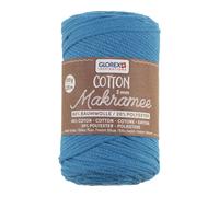 Makramee Cotton 2 mm 250 g 225 m gewebt neon blau