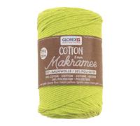 Makramee Cotton 2 mm 250 g 225 m gewebt neon gelb
