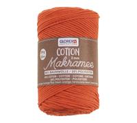 Makramee Cotton 2 mm 250 g 225 m gewebt neon orange