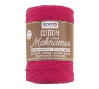 Makramee Cotton 2 mm 250 g 225 m gewebt neon pink