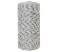 Makramee-Garn 2-3 mm, gezwirnt, 150 m - hellgrau