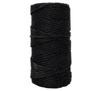 Makramee-Garn 4 mm, geflochten, 100 m - schwarz