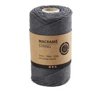 Makramee Garn grau 2 mm 198 m 330 g einfädig