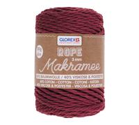 Makramee Rope 3 mm 250 g 63 m dreifädig gedreht bordeaux