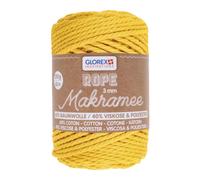 Makramee Rope 3 mm 250 g 63 m dreifädig gedreht senfgelb