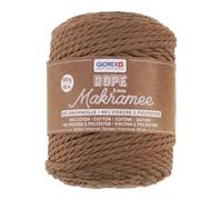 Makramee Rope 5 mm 500 g 85 m dreifädig gedreht braun