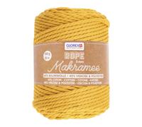 Makramee Rope 5 mm 500 g 85 m dreifädig gedreht senfgelb