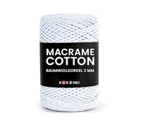 Makramee-Schnur aus Baumwolle Macrame Cotton By KOKONKI 2mm / Ralle 200m (Blau Melange)