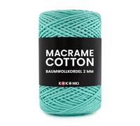 Makramee-Schnur aus Baumwolle Macrame Cotton By KOKONKI 2mm / Ralle 200m (Dunkelgrün)