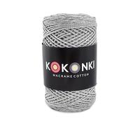 Makramee-Schnur aus Baumwolle Macrame Cotton By KOKONKI 2mm / Ralle 200m (grau)