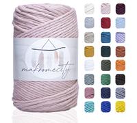 Makromecity Einzelstrang-Makramee-Kordel, 3 mm x 100 Yards (300 Fu), 3 mm Einzelstrang, babyrosa Baumwollschnur fr Makramee-Kunst und Kunsthand