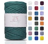 Makromecity Einzelstrang-Makramee-Kordel, 3 mm x 100 Yards (300 Fuss), 3 mm einzeln gedrehte waldgrune Baumwollkordel fur Makramee-Kunst und -Hand