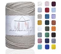 Makromecity Einzelstrang-Makramee-Kordel, 3 mm x 109 Yards (328 Fu ), 3 mm Einzelstrang-Baumwollkordel in Latte f r Makramee-Kunst und -Handwerk