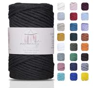 Makromecity Makramee Garn 3mm x 100m Premium Single Twisted Macrame Cord Baumwollgarn für Handwerk Schlüsselanhänger Wohndekorationen Platzteller Umhängetasche Handtasche Runner