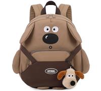Makukke Rucksack Kinder für ab 3 Jahre 8l Lässig Kinderrucksack, Rucksack Mädchen & Kindergartenrucksack Jungen kindergarten Reiserucksack Wanderrucksack (Dunkelcurry-Hund)