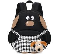 Makukke Rucksack Kinder für ab 3 Jahre 8l Lässig Kinderrucksack, Rucksack Mädchen & Kindergartenrucksack Jungen kindergarten Reiserucksack Wanderrucksack (Schwarz-Hund)