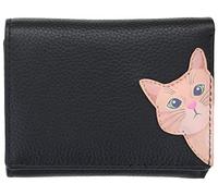 Mala Leather Cleo The Cat Collection 3533_50 Kleine b枚rse aus Leder mit RFID-Blockierung, Schwarz (Schwarz) - 3533_50
