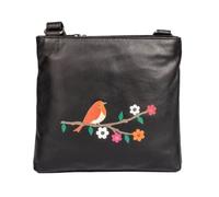 Mala Leather Robin Umhängetasche/Schultertasche aus Leder, Handtaschen, Schwarz - Crossbody Bag - Größe: Medium
