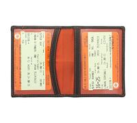 Mala Leder Odyssey Kartentasche Halter für Fahrkarten/Ausweis, weiches Leder 555_14 Braun