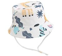 Malaxlx Kleinkind Sonnenhut Giraffe Zebra Tier Fischerhut Kinder UV Schutz Sommerhut Strandhut Bucket Hat Eimer Hut für 2-4 Jahre Mädchen Jungen