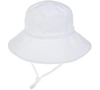Malaxlx Unisex Baby Sonnenhut Weiß Fischerhut Kleinkind Sommerhut Breiter Krempe Strandhut für 6-24 Monate Mädchen Jungen
