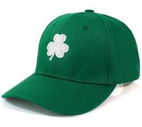 Malaxlx Unisex Strapback Baseball Cap - Leichte atmungsaktive Baumwolle Dad Hut, verstellbare Outdoor-Sportmütze für Laufen, Golf, Reisen & Freizeitkleidung, Grünes Kleeblatt, Einheitsgröße