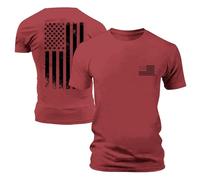 Male T-Shirt Rundhals T-Shirts mit amerikanischer Flagge, kurzärmelig, USA-Flagge, lässig, Sport Tshirts Herren, Schnelltrocknend Atmungsaktiv Trainingsshirt, Kurzarm Laufshirt, Gym T-Shirt