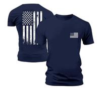 Male T-Shirt Rundhals T-Shirts mit amerikanischer Flagge, kurzärmelig, USA-Flagge, lässig, Sport Tshirts Herren, Schnelltrocknend Atmungsaktiv Trainingsshirt, Kurzarm Laufshirt, Gym T-Shirt