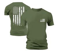 Male T-Shirt Rundhals T-Shirts mit amerikanischer Flagge, kurzärmelig, USA-Flagge, lässig, Sport Tshirts Herren, Schnelltrocknend Atmungsaktiv Trainingsshirt, Kurzarm Laufshirt, Gym T-Shirt