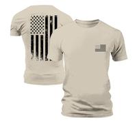 Male T-Shirt Rundhals T-Shirts mit amerikanischer Flagge, kurzärmelig, USA-Flagge, lässig, Sport Tshirts Herren, Schnelltrocknend Atmungsaktiv Trainingsshirt, Kurzarm Laufshirt, Gym T-Shirt