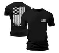 Male T-Shirt Rundhals T-Shirts mit amerikanischer Flagge, kurzärmelig, USA-Flagge, lässig, Sport Tshirts Herren, Schnelltrocknend Atmungsaktiv Trainingsshirt, Kurzarm Laufshirt, Gym T-Shirt