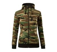 MALFINI Damen Sweatshirt Camo Zipper - Camouflage braun | M