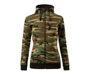 MALFINI Damen Sweatshirt Camo Zipper - Camouflage braun | M