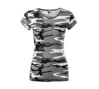 MALFINI Damen T-Shirt Camo Pure - Camouflage grau | 2XL